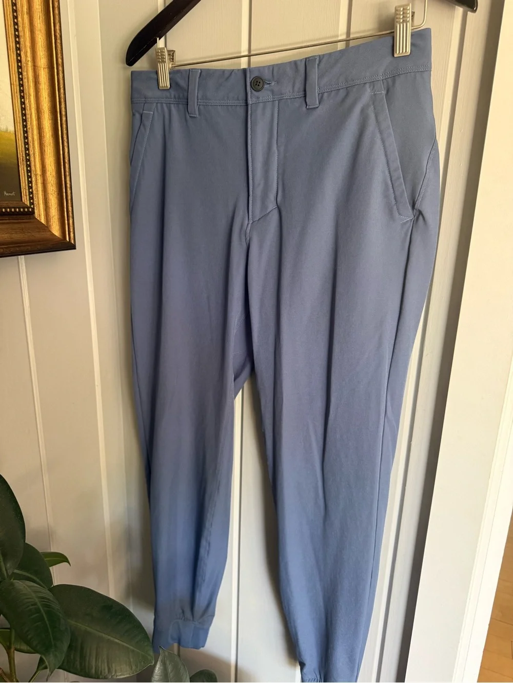 Men's Light Blue Jogger Pants - Casual Stretch Sweatpants